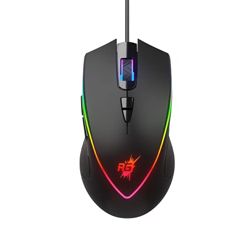 Redgear A-17 Gaming Mouse with Upto 6400 DPI, RGB Lighting and Braided Cable(Black)