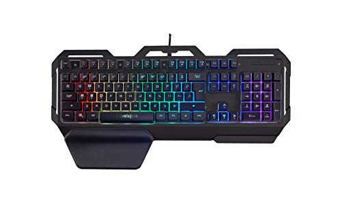 Cosmic Byte CB-GK-17 Galactic Wired Gaming Keyboard with Aluminium Body, 7 Color RGB Backlit with Effects, Anti-Ghosting (Black)